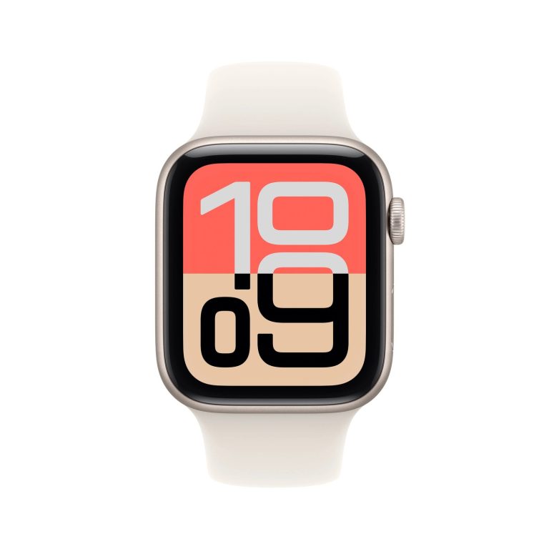 Apple Watch SE 3 44mm GPS + Cellular Starlight Aluminum Case with Starlight Sport Band M/L