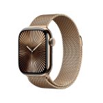 Apple Watch Series 10 42mm GPS + Cellular Gold Titanium Case with Gold Milanese Loop
