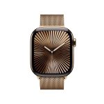 Apple Watch Series 10 42mm GPS + Cellular Gold Titanium Case with Gold Milanese Loop