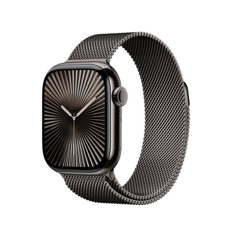 Apple Watch Series 10 42mm GPS + Cellular Slate Titanium Case with Slate Milanese Loop
