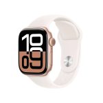 Apple Watch Series 10 42mm GPS Rose Gold Aluminum Case with Light Blush Sport Band S/M