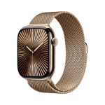 Apple Watch Series 10 46mm GPS + Cellular Gold Titanium Case with Gold Milanese Loop M/L