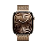 Apple Watch Series 10 46mm GPS + Cellular Gold Titanium Case with Gold Milanese Loop S/M