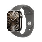 Apple Watch Series 10 46mm GPS + Cellular Natural Titanium Case with Stone Gray Sport Band M/L