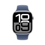 Apple Watch Series 10 46mm GPS + Cellular Silver Aluminum Case with Denim Sport Band M/L