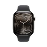Apple Watch Series 10 46mm GPS + Cellular Slate Titanium Case with Black Sport Band M/L