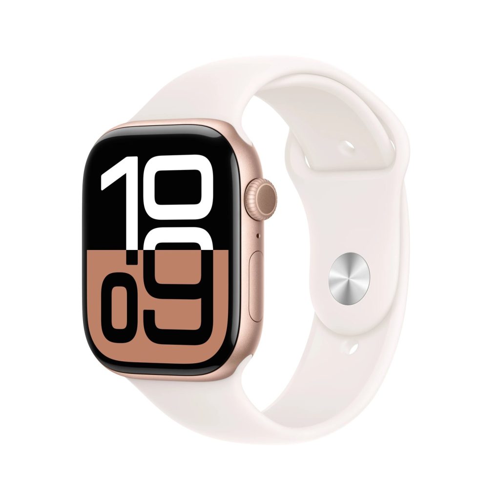 Apple Watch Series 10 46mm GPS Rose Gold Aluminum Case with Light Blush Sport Band M/L