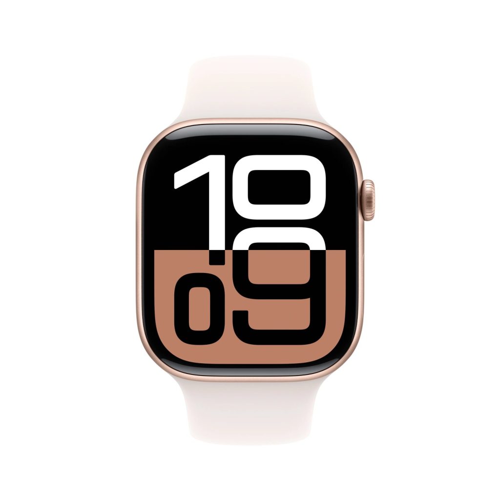 Apple Watch Series 10 46mm GPS Rose Gold Aluminum Case with Light Blush Sport Band M/L