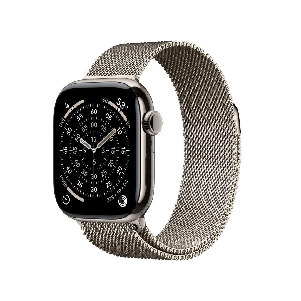 Apple Watch Series 11 42mm GPS + Cellular Natural Titanium Case with Natural Milanese Loop