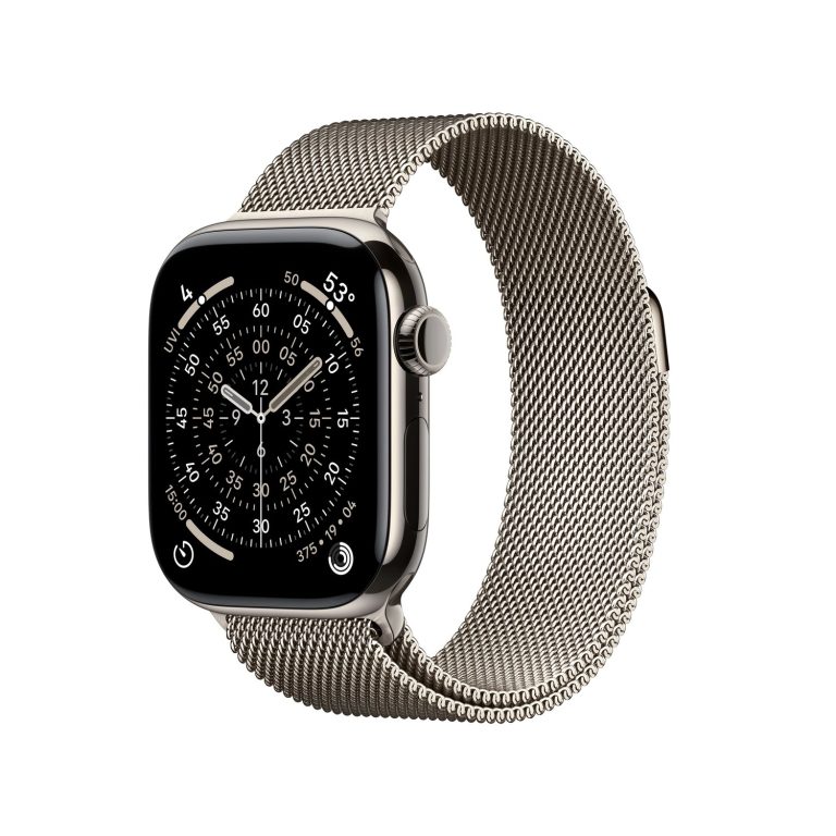 Apple Watch Series 11 42mm GPS + Cellular Natural Titanium Case with Natural Milanese Loop