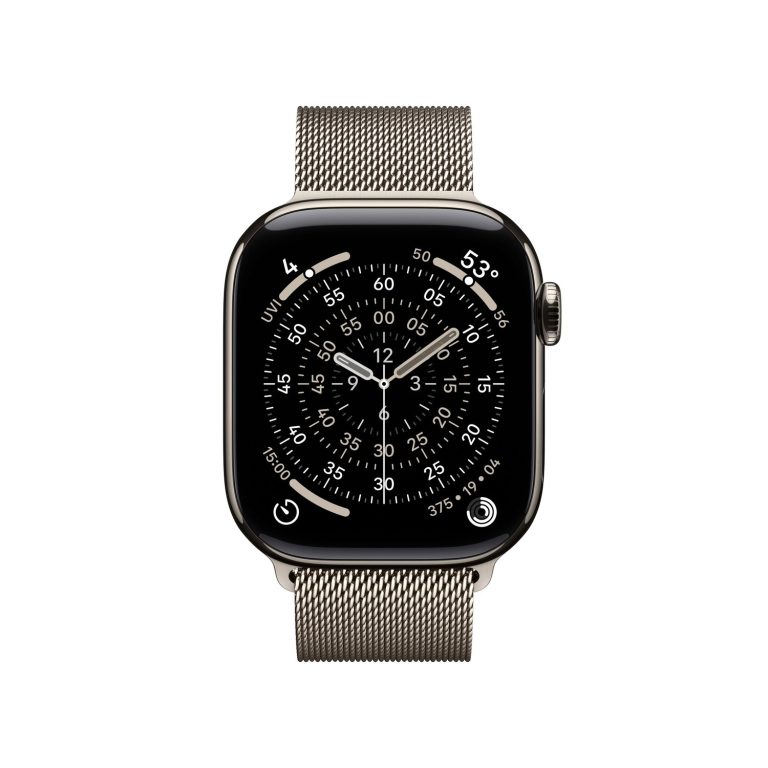 Apple Watch Series 11 42mm GPS + Cellular Natural Titanium Case with Natural Milanese Loop