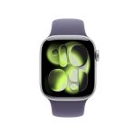 Apple Watch Series 11 42mm GPS + Cellular Silver Aluminum Case with Purple Fog Sport Band S/M