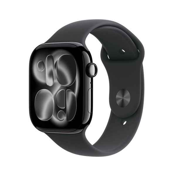 Apple Watch Series 11 46mm GPS + Cellular Jet Black Aluminum Case with Black Sport Band M/L