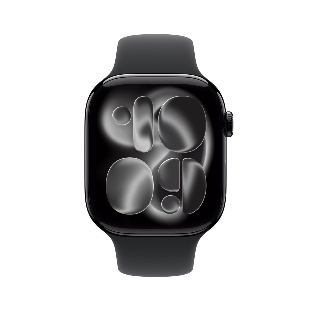 Apple Watch Series 11 46mm GPS + Cellular Jet Black Aluminum Case with Black Sport Band M/L