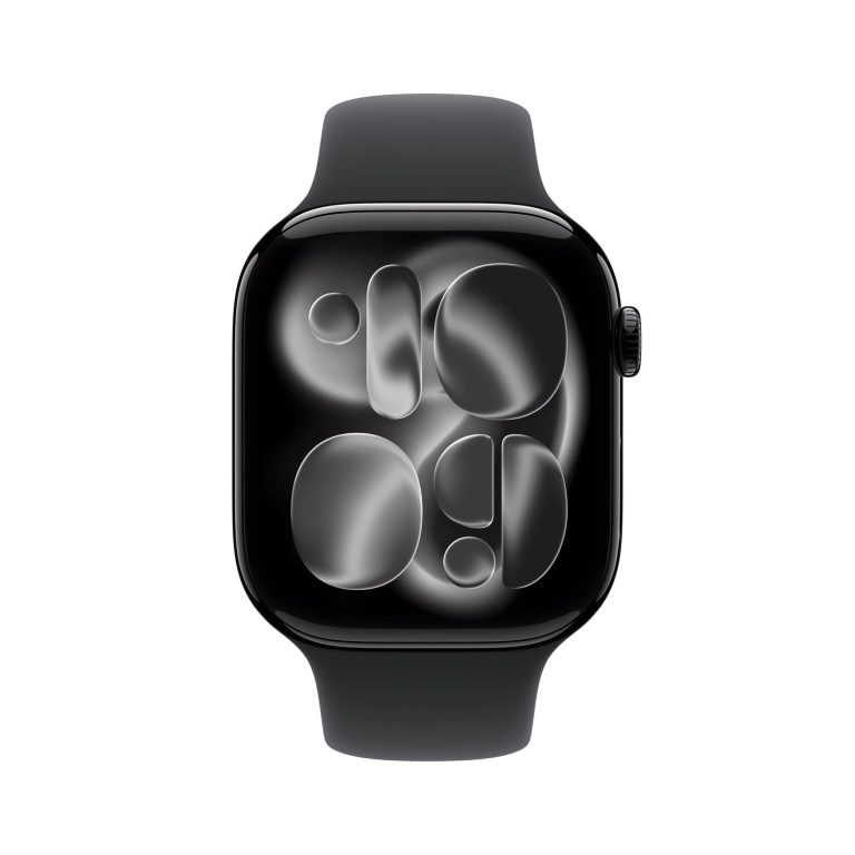 Apple Watch Series 11 46mm GPS + Cellular Jet Black Aluminum Case with Black Sport Band M/L