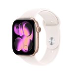 Apple Watch Series 11 46mm GPS Rose Gold Aluminum Case with Light Blush Sport Band M/L