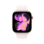 Apple Watch Series 11 46mm GPS Rose Gold Aluminum Case with Light Blush Sport Band M/L