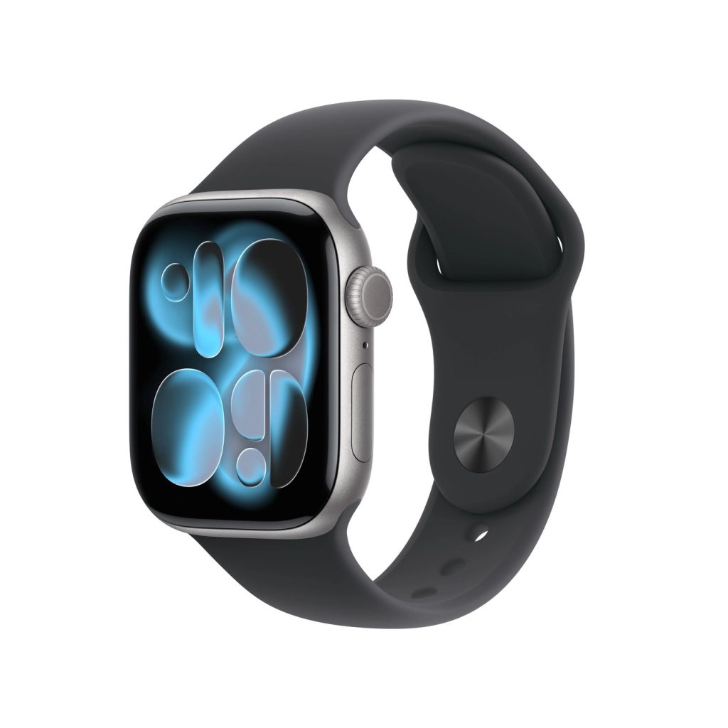 Apple Watch Series 11 GPS Aluminum Case with Black Sport Band M/L — Space Gray