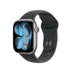 Apple Watch Series 11 GPS Aluminum Case with Black Sport Band M/L — Space Gray