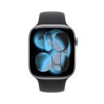 Apple Watch Series 11 GPS Aluminum Case with Black Sport Band M/L