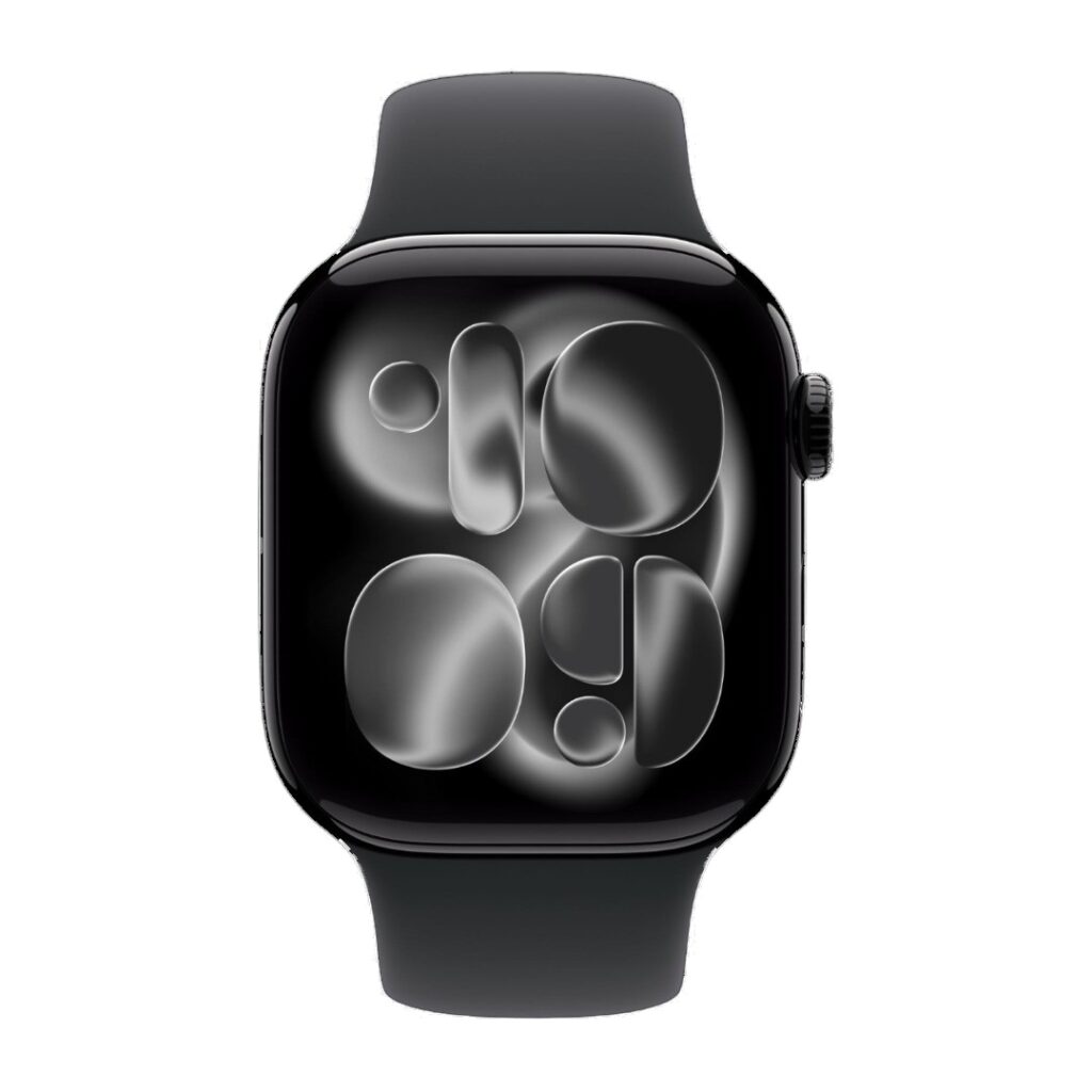 Apple Watch Series 11 GPS Aluminum Case with Black Sport Band M/L Jet Black