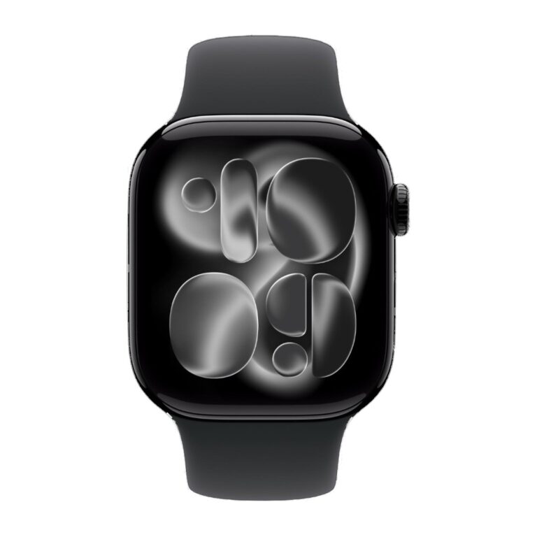 Apple Watch Series 11 GPS Aluminum Case with Black Sport Band M/L Jet Black