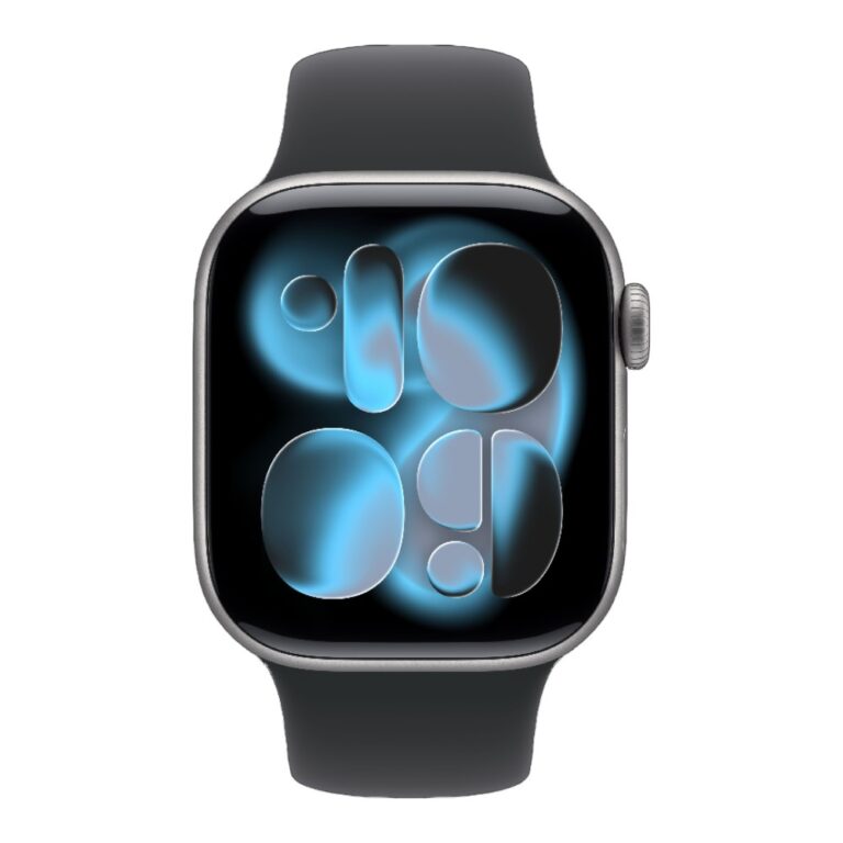 Apple Watch Series 11 GPS Aluminum Case with Black Sport Band M/L Space Gray