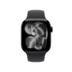 Apple Watch Series 11 GPS Aluminum Case with Black Sport Band S/M — Jet Black