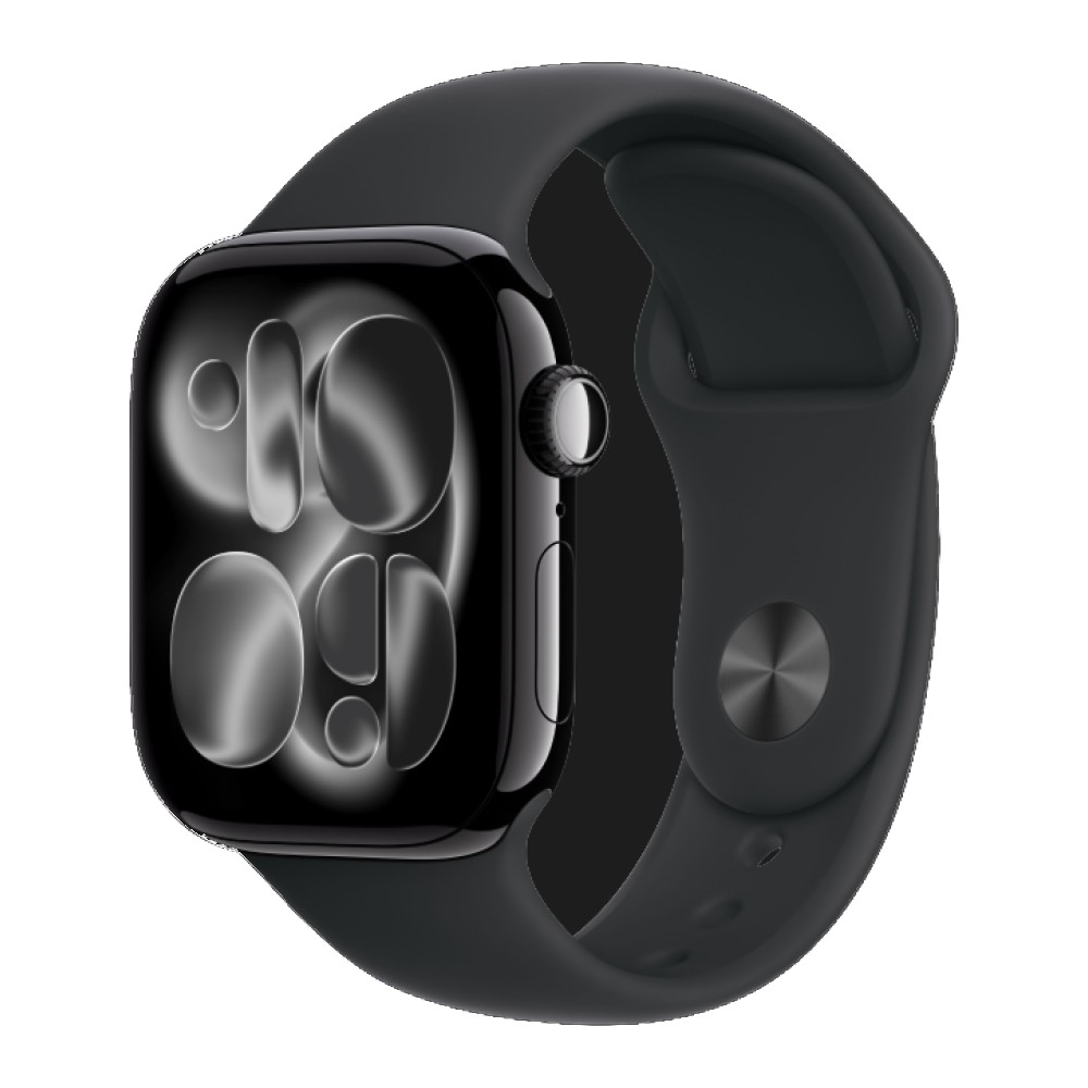Apple Watch Series 11 GPS Aluminum Case with Black Sport Band S/M Jet Black