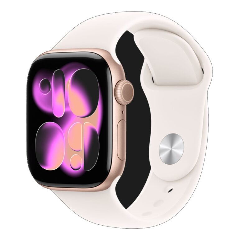 Apple Watch Series 11 GPS Aluminum Case with Light Blush Sport Band S/M