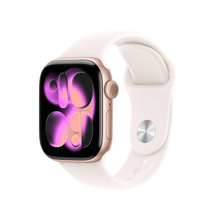Apple Watch Series 11 GPS Aluminum Case with Light Blush Sport Band S/M