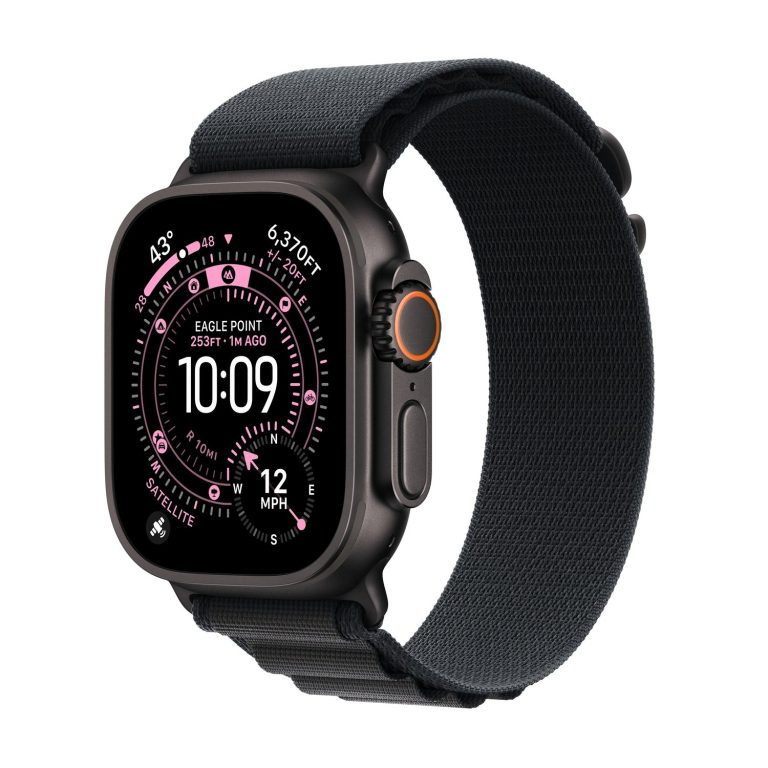 Apple Watch Ultra 3 49mm GPS + Cellular Black Titanium Case with Black Alpine Loop Medium