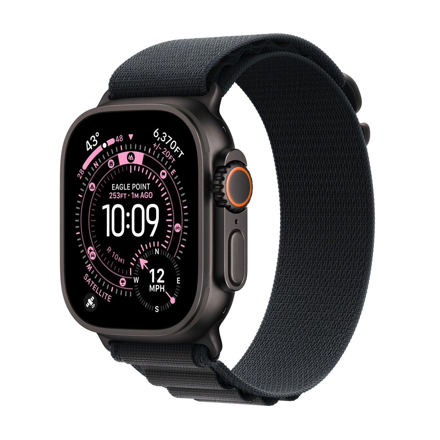 Apple Watch Ultra 3 49mm GPS + Cellular Black Titanium Case with Black Alpine Loop Medium Apple Watch Ultra 3 49mm GPS + Cellular Black Titanium Case with Black Alpine Loop Medium