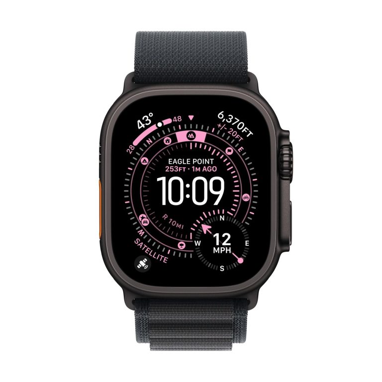 Apple Watch Ultra 3 49mm GPS + Cellular Black Titanium Case with Black Alpine Loop Medium