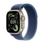 Apple Watch Ultra 3 49mm GPS + Cellular Natural Titanium Case with Blue/Bright Blue Trail Loop M/L