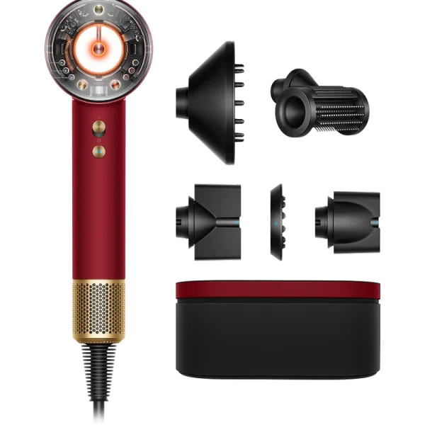 Dyson Supersonic Nural Straight+Wavy Red Velvet/Gold