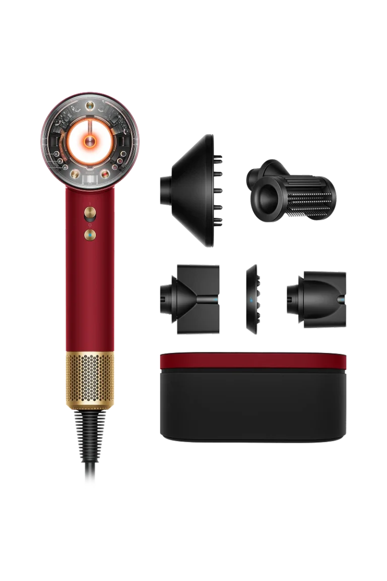 Dyson Supersonic Nural Straight+Wavy Red Velvet/Gold