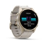 Garmin Fenix 8 43mm AMOLED Sapphire Soft Gold with Limestone Leather Band