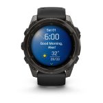 Garmin Fenix 8 AMOLED Sapphire Carbon Gray DLC with Black/Pebble Gray Silicone Band