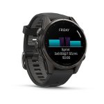 Garmin Fenix 8 AMOLED Sapphire Carbon Gray DLC with Black/Pebble Gray Silicone Band
