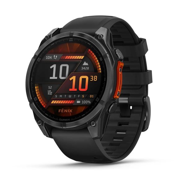 Garmin Fenix 8 AMOLED with Black Silicone Band