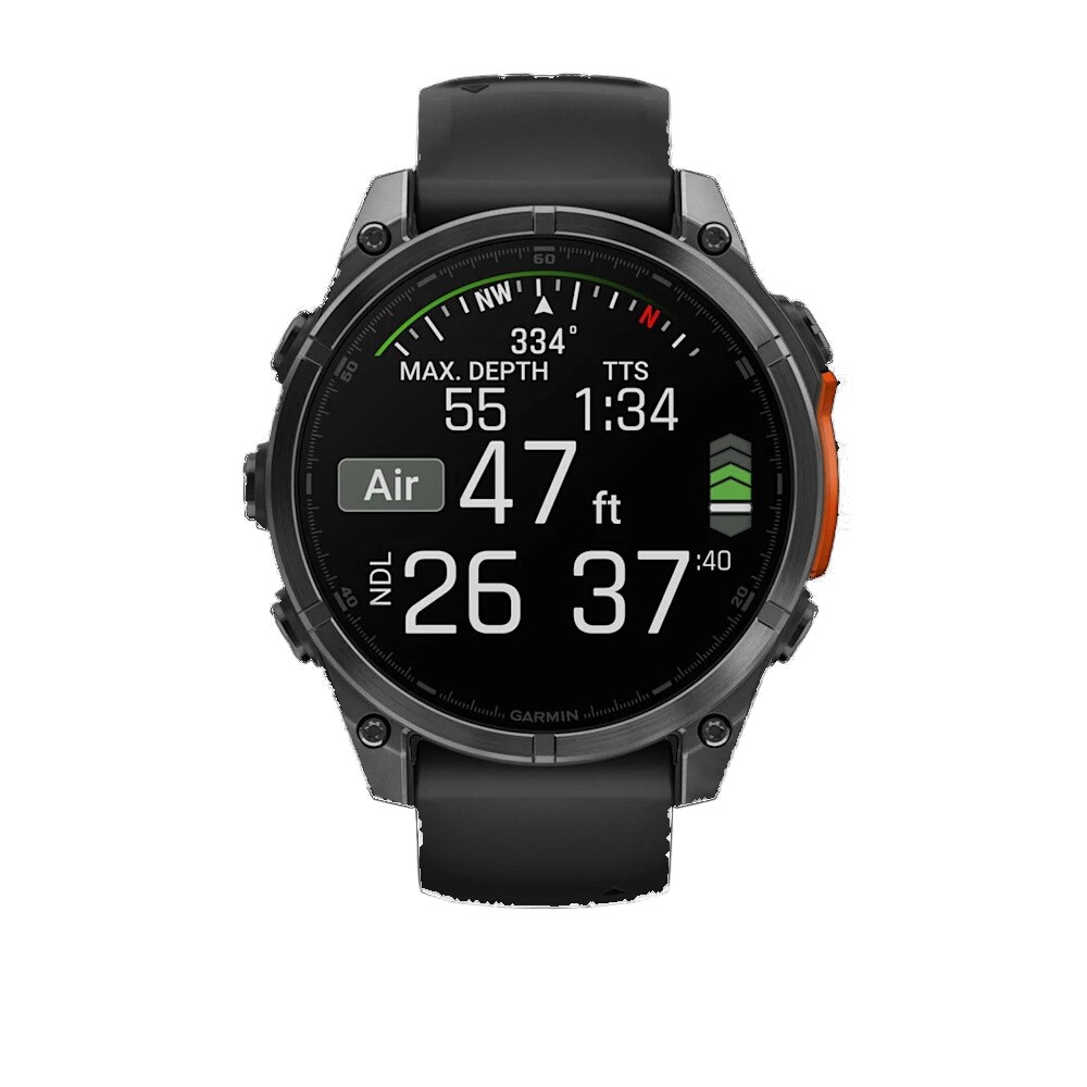 Garmin Fenix 8 AMOLED with Black Silicone Band