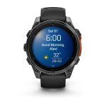 Garmin Fenix 8 AMOLED with Black Silicone Band