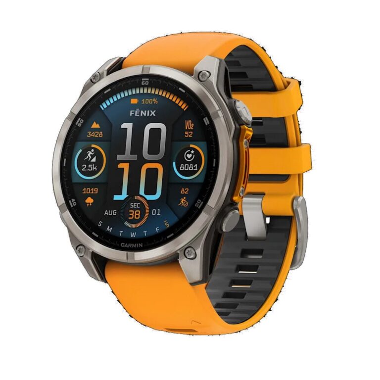 Garmin Fenix 8 AMOLED with Spark Orange/Graphite Silicone Band