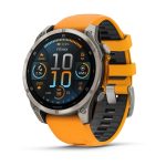 Garmin Fenix 8 AMOLED with Spark Orange/Graphite Silicone Band