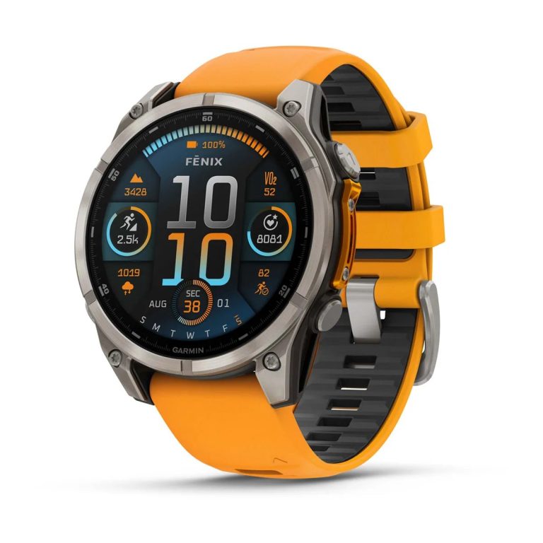Garmin Fenix 8 AMOLED with Spark Orange/Graphite Silicone Band
