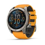 Garmin Fenix 8 AMOLED with Spark Orange/Graphite Silicone Band