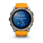 Garmin Fenix 8 AMOLED with Spark Orange/Graphite Silicone Band