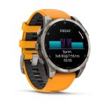 Garmin Fenix 8 AMOLED with Spark Orange/Graphite Silicone Band
