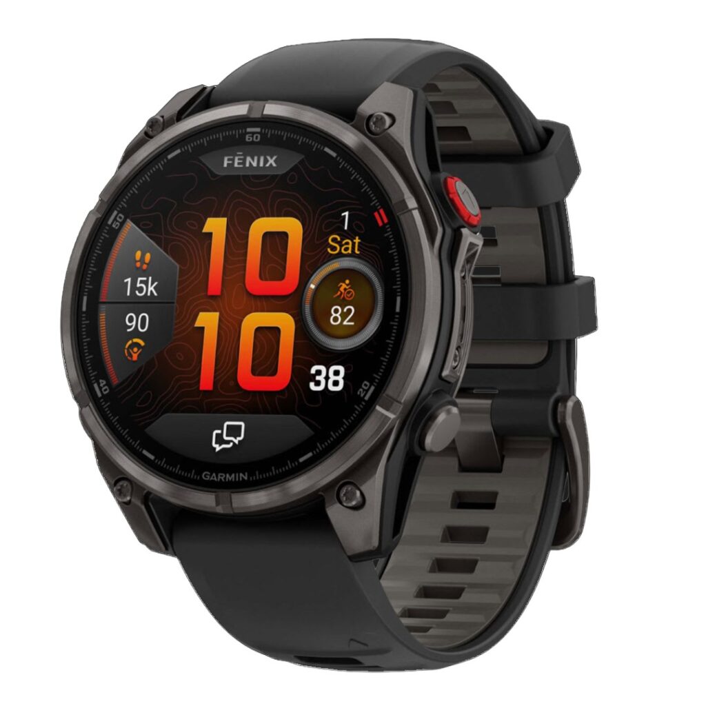 Garmin Fenix 8 Pro AMOLED Carbon Gray DLC with Black/Pebble Gray Silicone Band